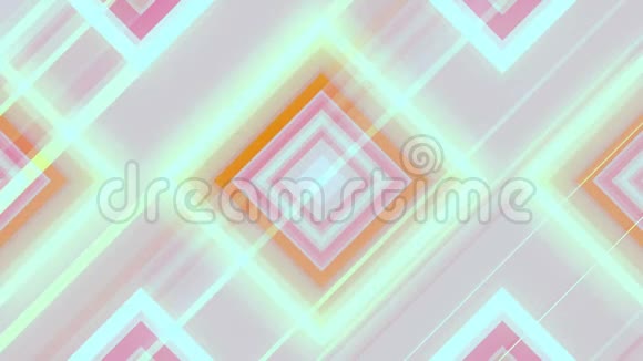 抽象彩色几何形状的三维渲染电脑生成的循环动画几何图形4kUHD视频的预览图