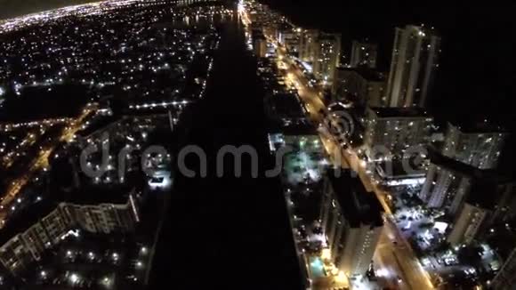 好莱坞海滩的空中视频视频的预览图