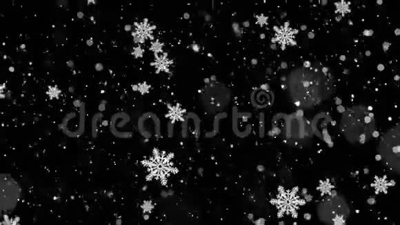 白色背景上的雪花冬季圣诞节及新年设计视频的预览图