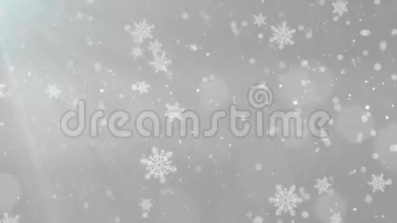 白色背景上的雪花冬季圣诞节及新年设计视频的预览图