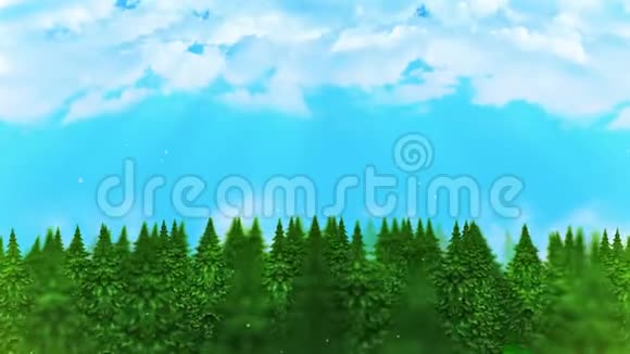 森林景观图形抽象自然背景循环动画视频的预览图