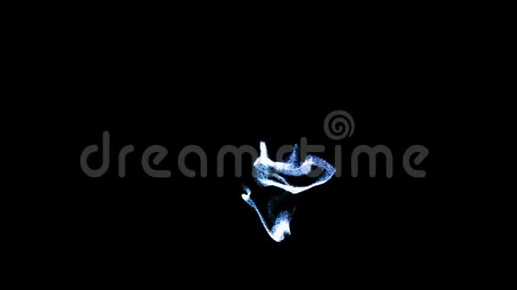 三维墨水效果平流在4K在水中闪烁着无形的墨水三维渲染与景深卢马哑光作为视频的预览图