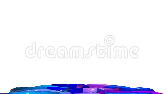 三维动画的油漆溅在一个音乐扬声器播放音乐三维液体飞溅油漆反弹4k白色视频的预览图