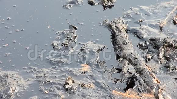 受化学品和石油污染的水对环境的影响视频的预览图