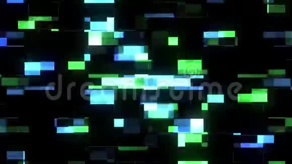 快速故障干扰屏幕背景标志动画新质量数字抽搐技术彩色视频视频的预览图