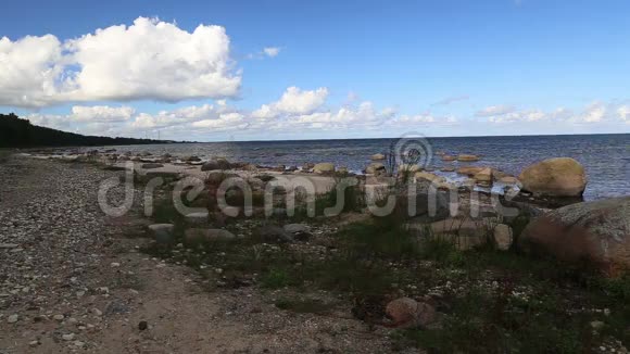 波罗的海海浪Ventspils拉脱维亚视频视频的预览图