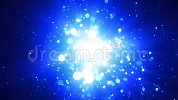 蓝色粒子摘要背景视频的预览图