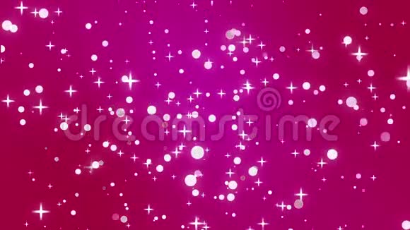 粉红色背景上闪闪发光的星星视频的预览图