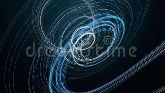 粒子波物体和慢运动闪烁光的未来动画4096x2304环4K视频的预览图