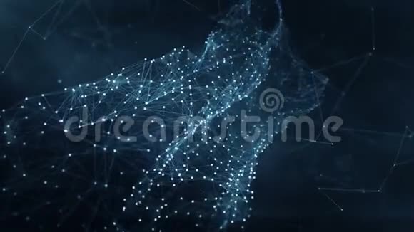 抽象运动背景数字神经丛数据网络视频的预览图