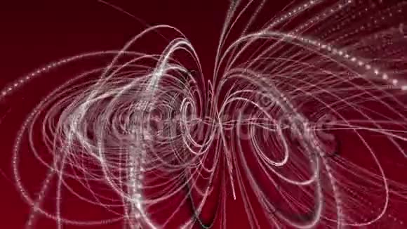 强大的动画与粒子条纹物体在慢运动4096x2304环4K视频的预览图