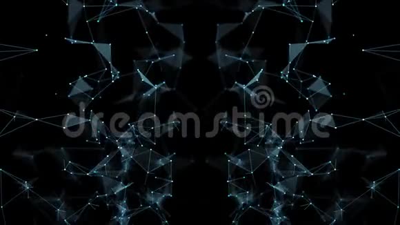 抽象运动数字神经丛多边形数据网络视频的预览图
