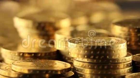 金融概念货币硬币背景视频的预览图