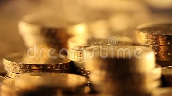 金融概念货币硬币背景视频的预览图