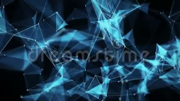 抽象运动背景数字二叉多边形丛数据网络视频的预览图