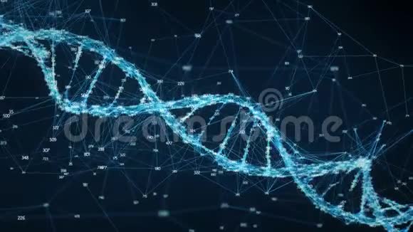 运动背景数字丛DNA分子随机数环视频的预览图