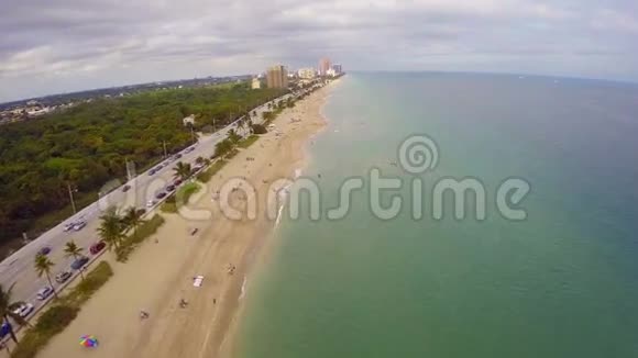 劳德代尔堡海滩的空中录像视频的预览图