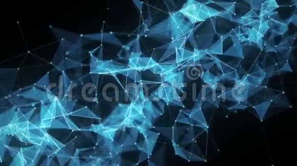 抽象运动背景数字神经丛多边形数据网络视频的预览图