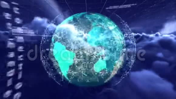 数字生成的地球仪视频视频的预览图
