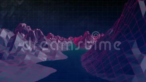 数字生成的山区视频视频的预览图