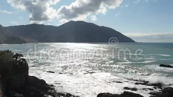 利古里亚的Portofino山是一个充满美丽的自然公园视频的预览图