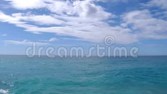 蓝色的海洋和天空视频的预览图