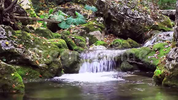 有瀑布的静态景观视频的预览图