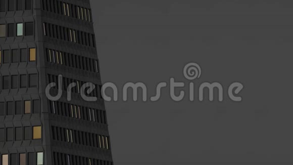 摩天大楼夜间照明视频的预览图