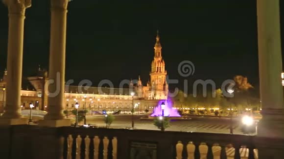 西班牙广场的柱子和拱门视频的预览图