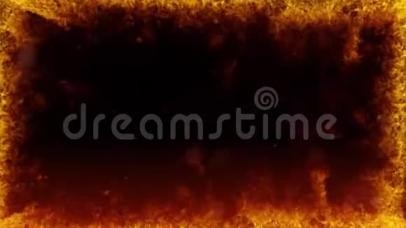 在黑色背景上燃烧火架理想的视觉效果和抽象的背景运动图形视频的预览图