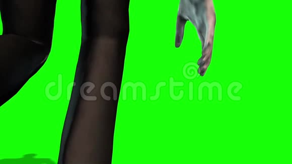斯莱特曼后绿色屏幕三维渲染动画恐怖视频的预览图