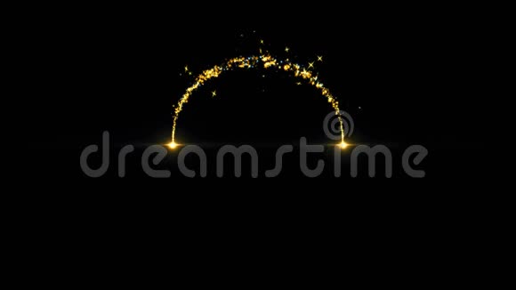 圆圈闪烁金色闪光螺旋镜头效果视频的预览图