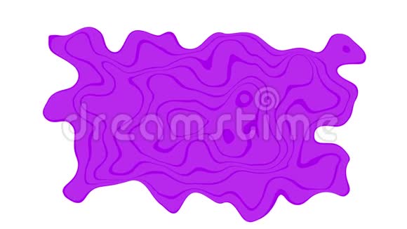 抽象CGI运动图形动画背景白色背景上有移动紫色形状CG运动设计回路视频的预览图