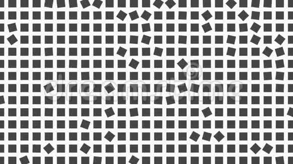 白色背景上的灰色矩形块抽象运动设计动画视频的预览图