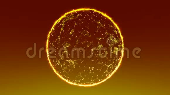 太阳表面燃烧与太阳耀斑隔离在热红橙色背景视频的预览图