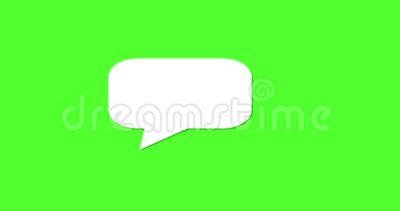 空白语音或聊天气泡与色度键绿色屏幕在线交谈视频的预览图