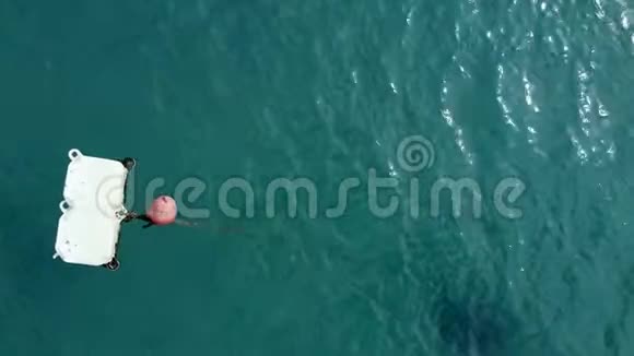 为海上人员安全而设的漂浮浮标标志游泳区视频的预览图