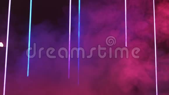 彩色烟雾背景蓝色粉红色霓虹灯视频的预览图