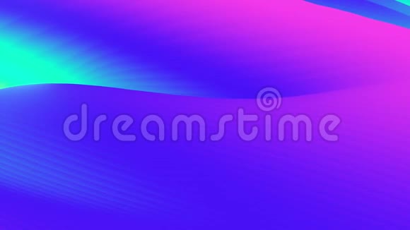 用明亮的彩虹颜色抽象出五颜六色的波浪背景视频的预览图
