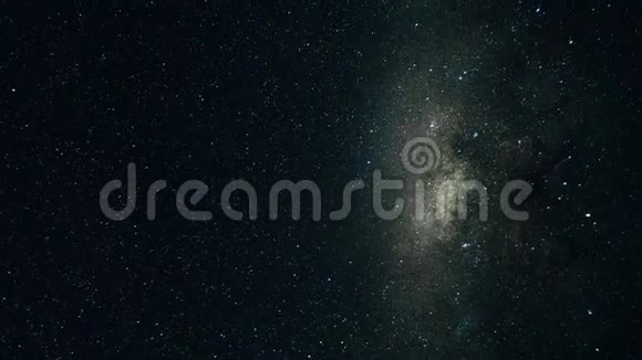 星光渐逝夜空背景蓝绿色自然暗星系空间视频的预览图