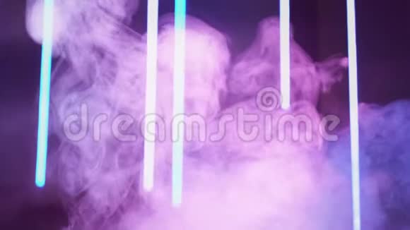 烟雾创意背景紫蓝色霓虹灯视频的预览图