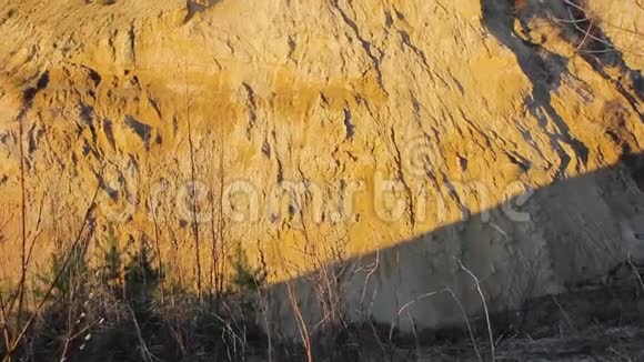 砂岩石场地质地表面地质视频的预览图