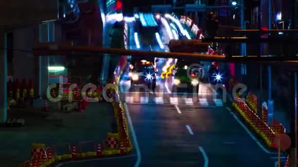 东京涩谷市中心霓虹街夜景视频的预览图