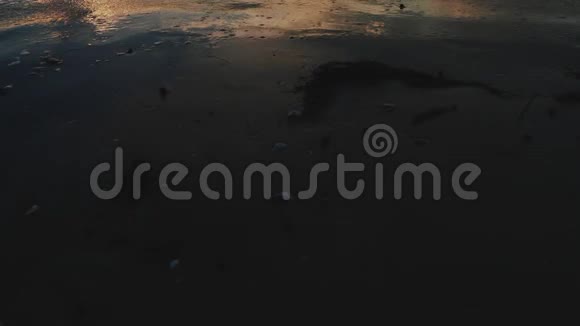 早上观沙海和日出倾斜摄像机视频的预览图