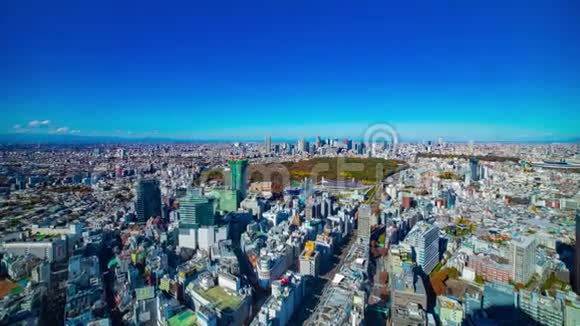 东京市区全景城市景观的时间推移视频的预览图