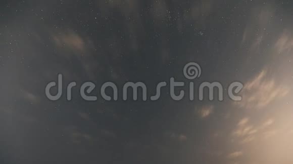真正的夜空之星天然星空蓝色背景4K时间推移视频的预览图