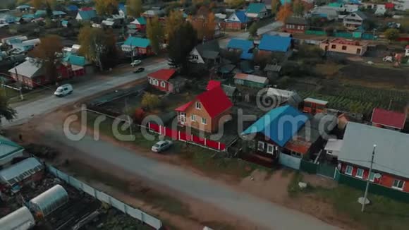 村庄城市鸟瞰布拉戈维什切斯克巴什科托斯坦俄罗斯景观视频的预览图