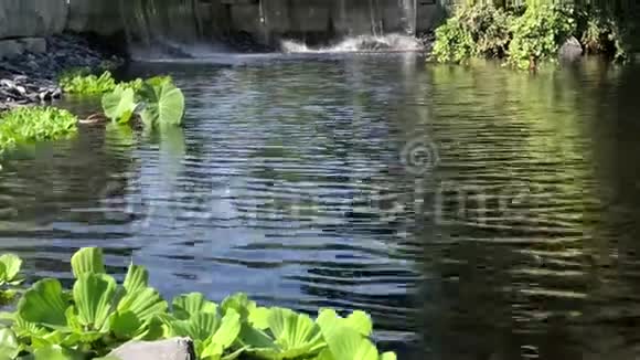 加蒂诺人工瀑布和水域景观视频的预览图