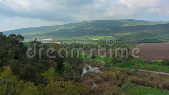 以色列北部地区空中景观视频的预览图