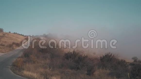 浓雾笼罩着山林视频的预览图